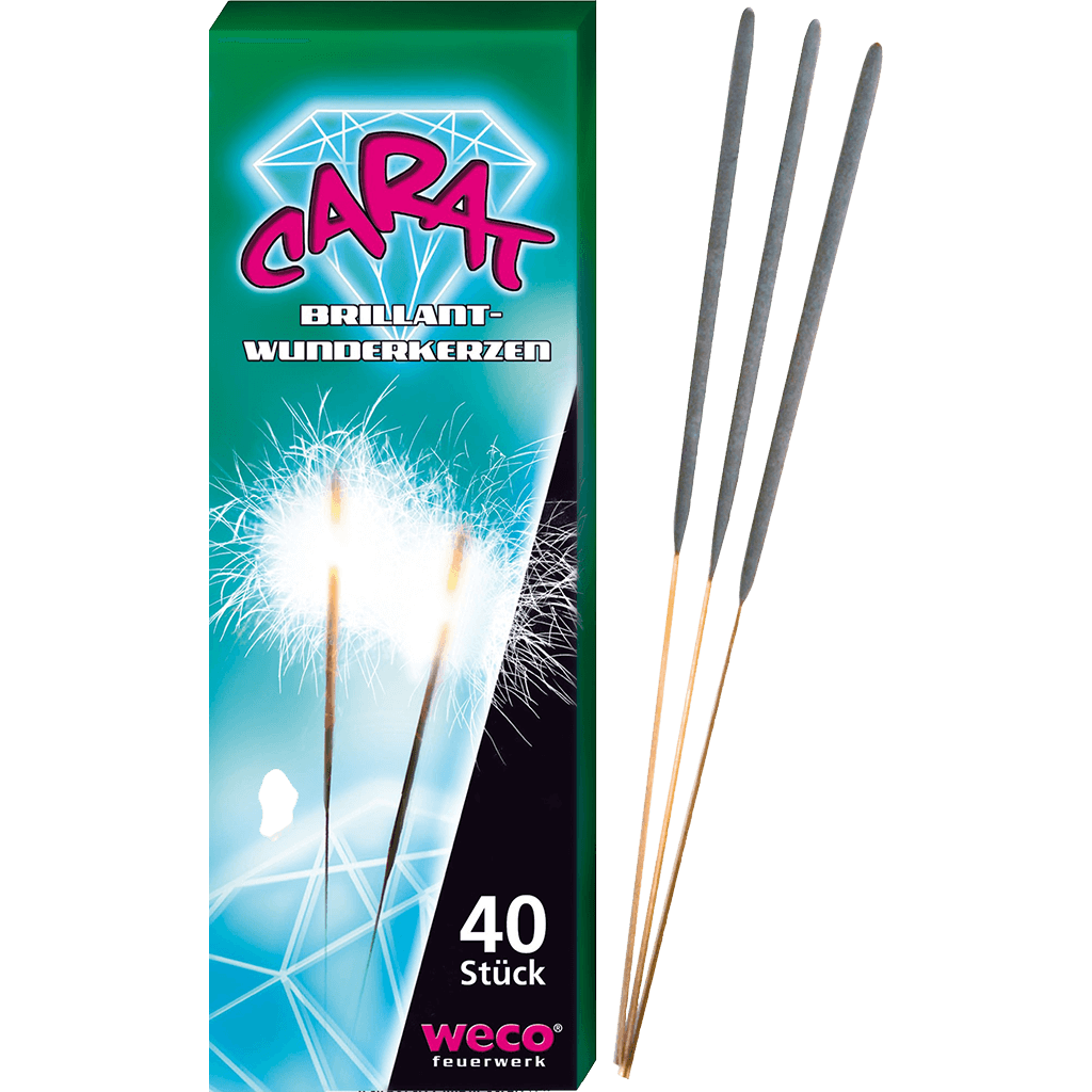 40 Stk. Packung Wunderkerzen klein Carat ca. 17cm