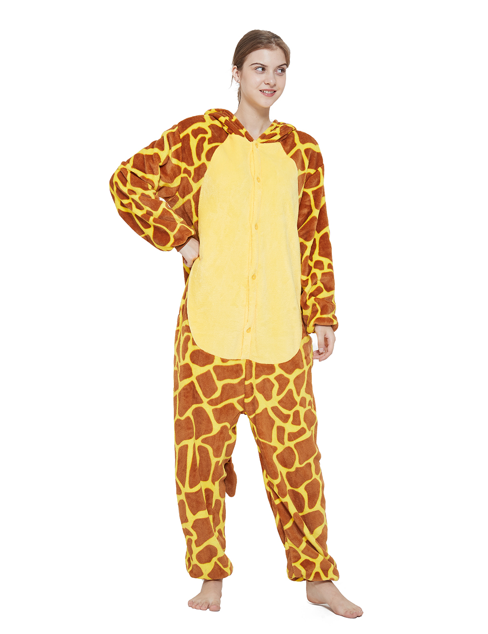 Giraffe Overall mit Kapuze  L    (XL)