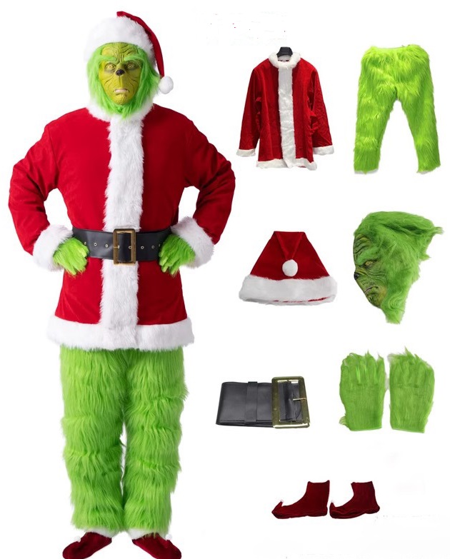 Weihnachts Monster Plüsch-Kostüm Set 5teilig MEDIUM