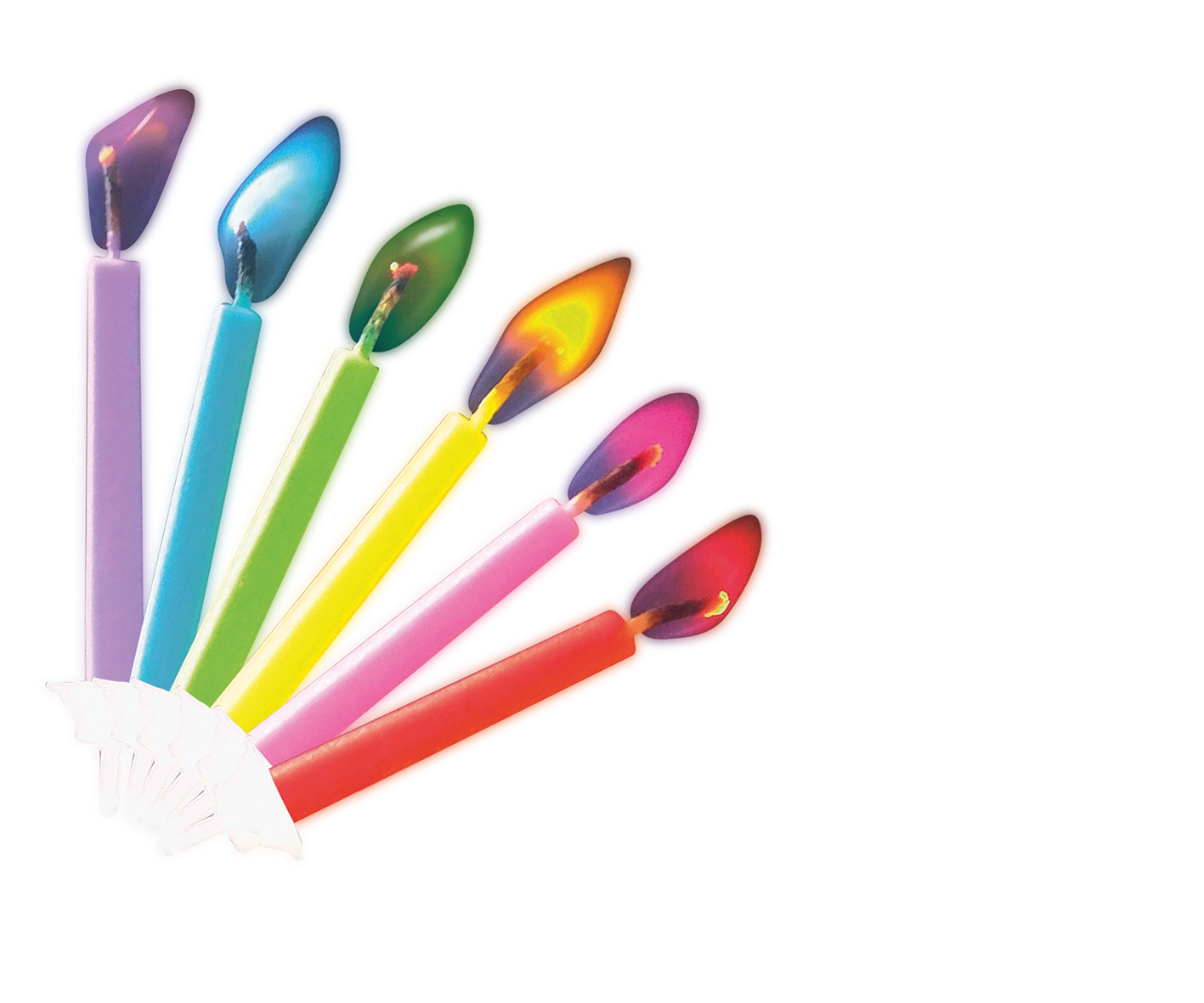 12 Kerzen mit färbiger Flamme