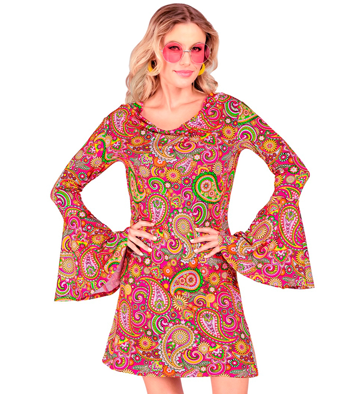 60er Party Fashion Kleid  SMALL Paisley-Design