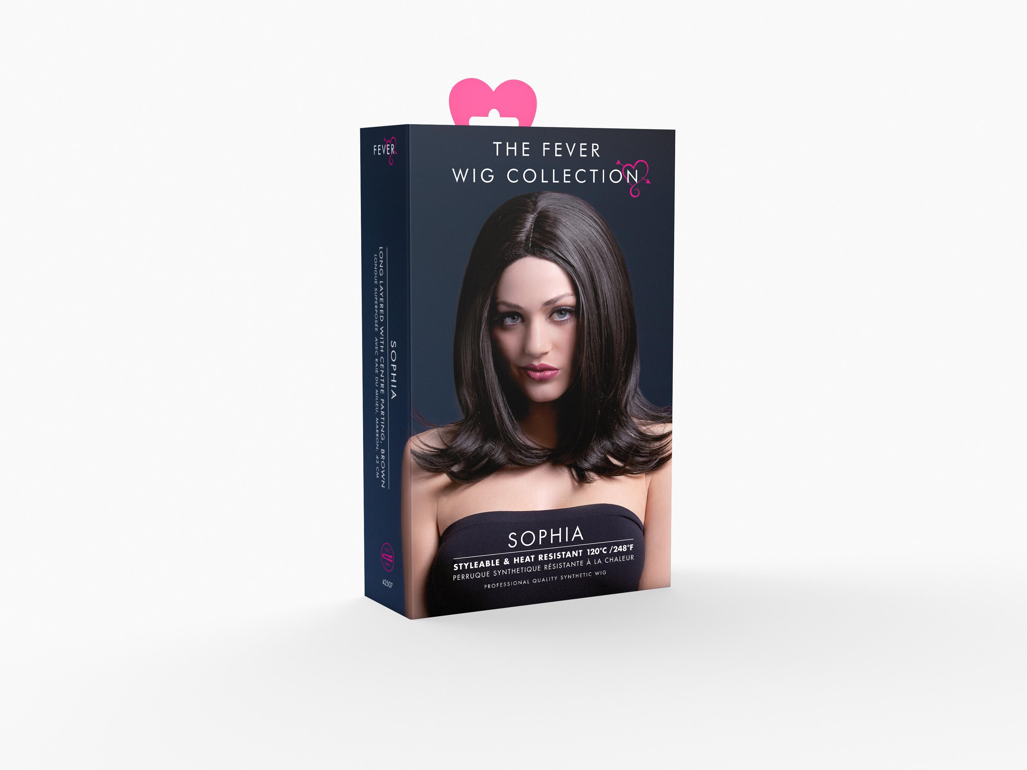 Sophia Langhaar Perücke braun Premium Qualität