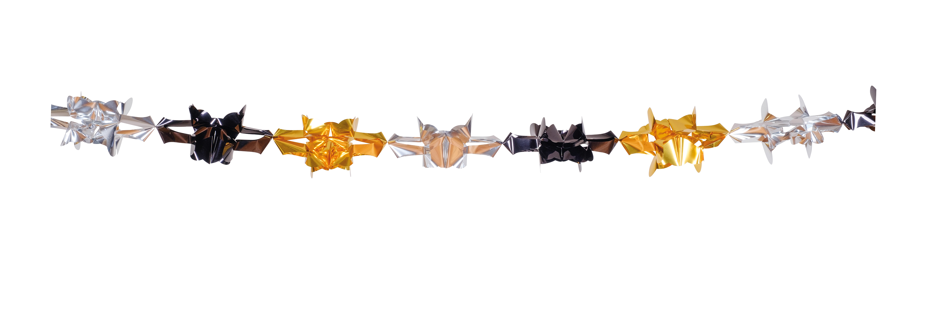 Girlande metallic schwarz-gold-silber