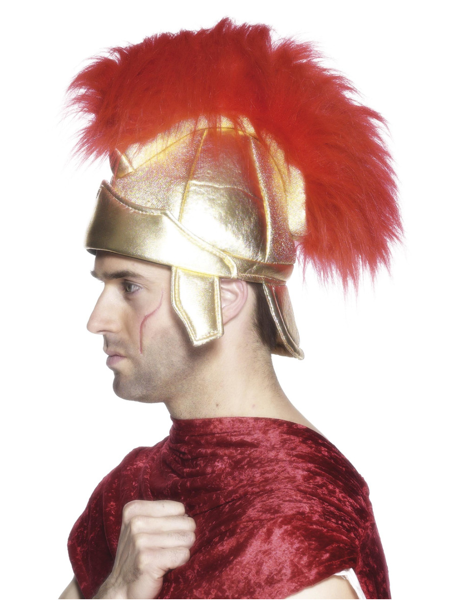 Römer Helm aus textilem Material gold