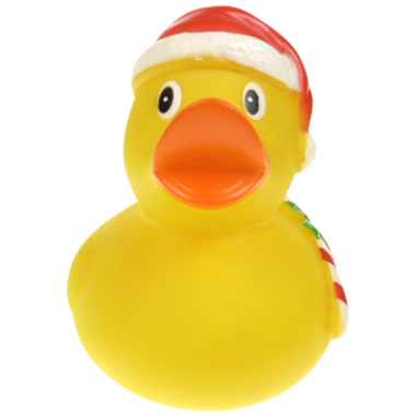 Weihnachtsente mit Zuckerstange 8cm