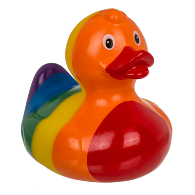Regenbogen Badeente ca. 10,5cm