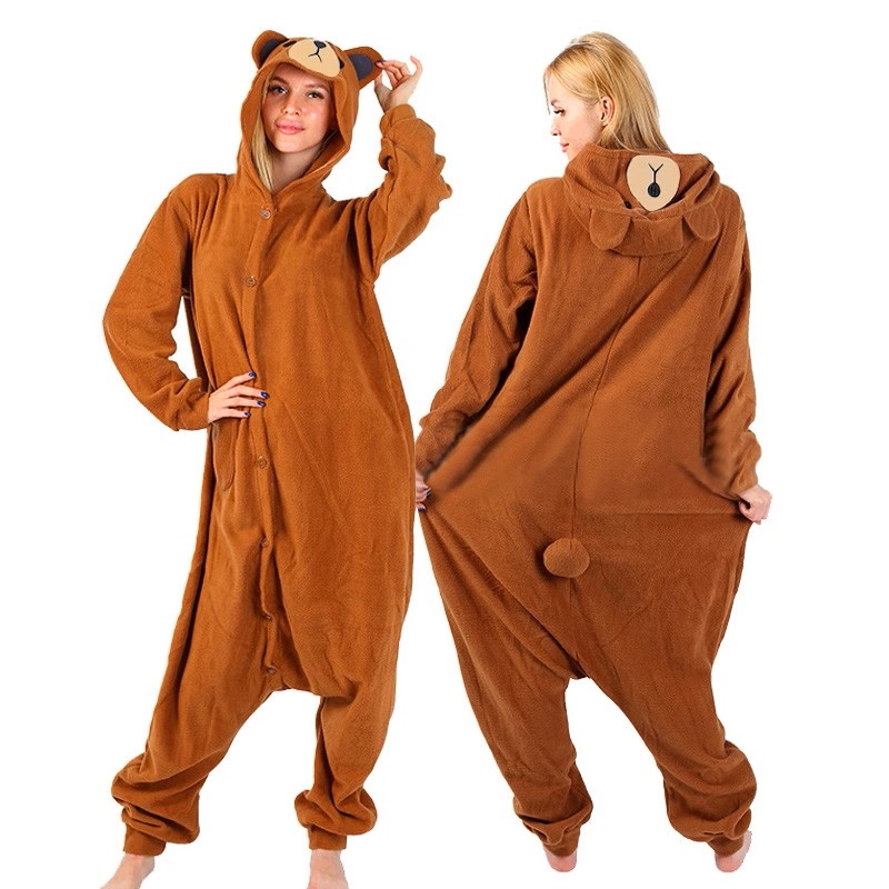 Brauner Bär Overall   SMALL f. Erw. (M)