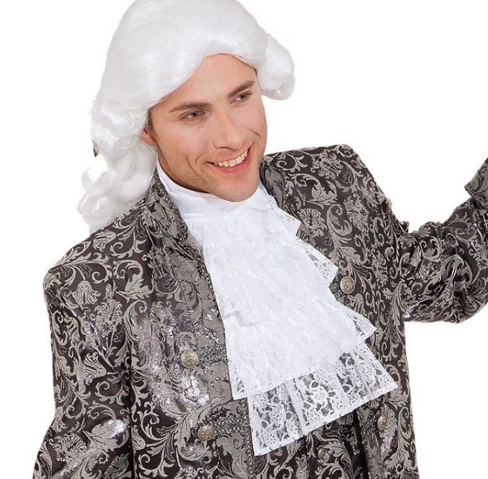 Spitzenjabot für Erwachsene  weiß