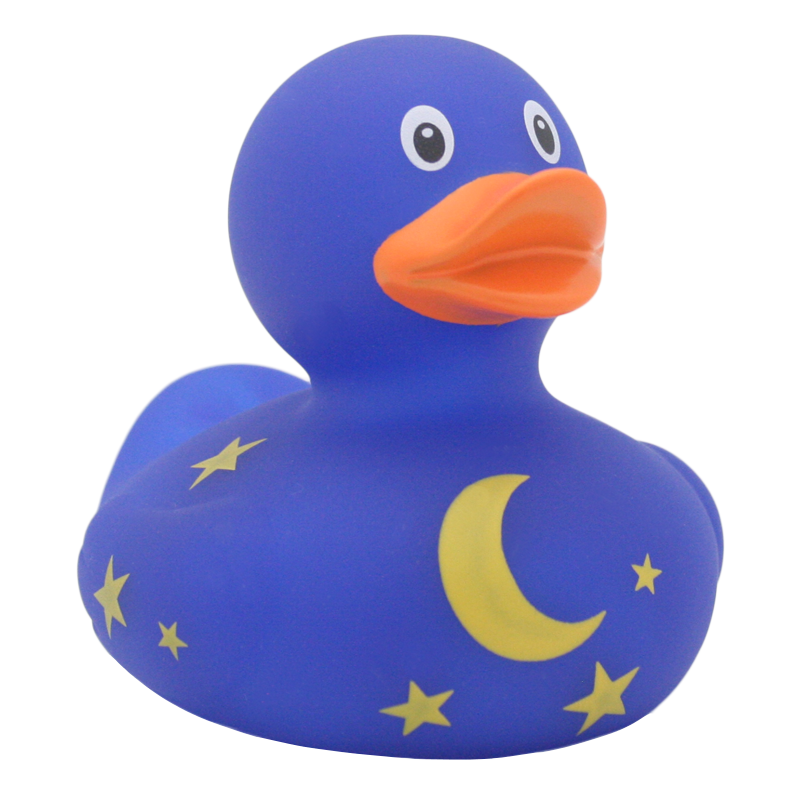 Blaue Badeente mit Mond und Sternen  ca. 8,5cm