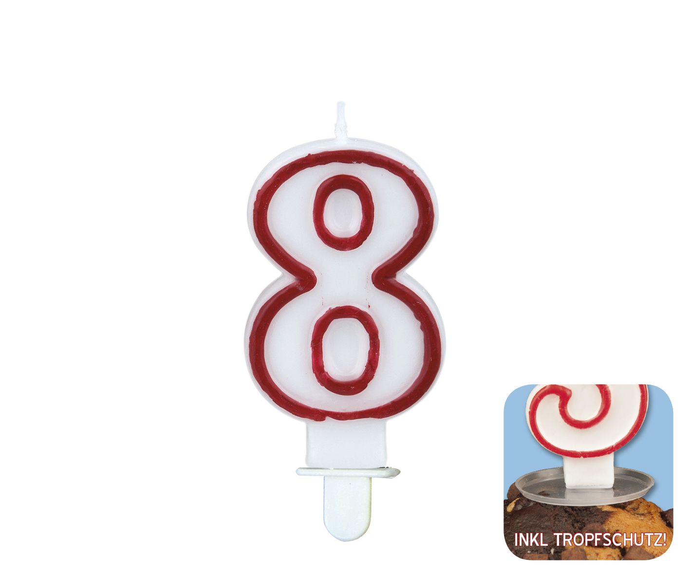 Zahlenkerze "8"    *)