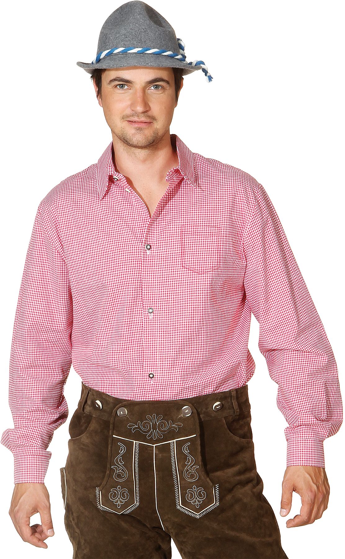 Trachten Hemd rot-weiss karriert 46/48