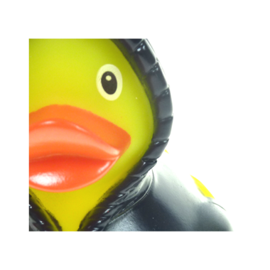 Badeente mit blauen Hoodie  8cm