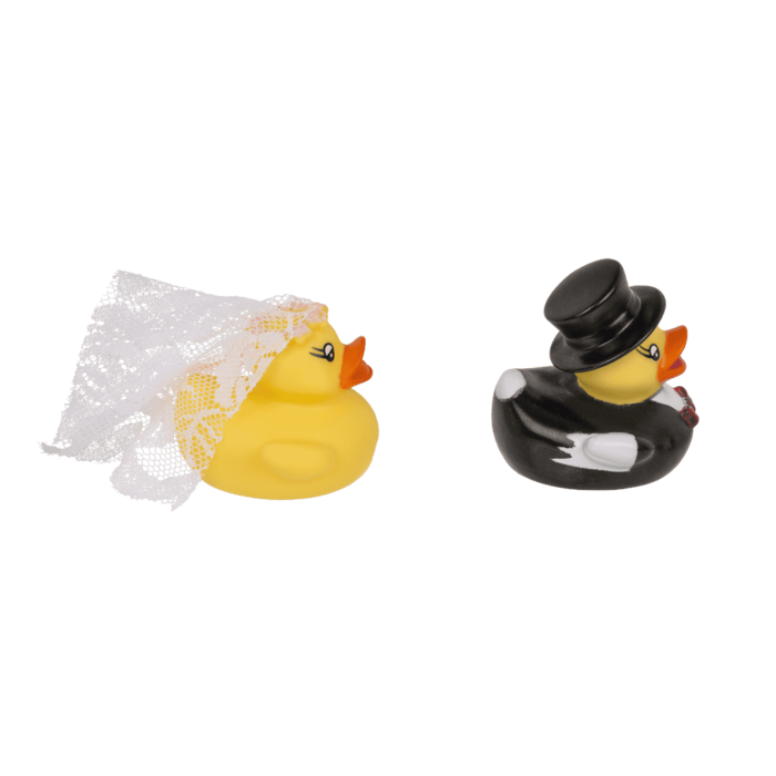 2er Set Mini Badeenten Brautpaar