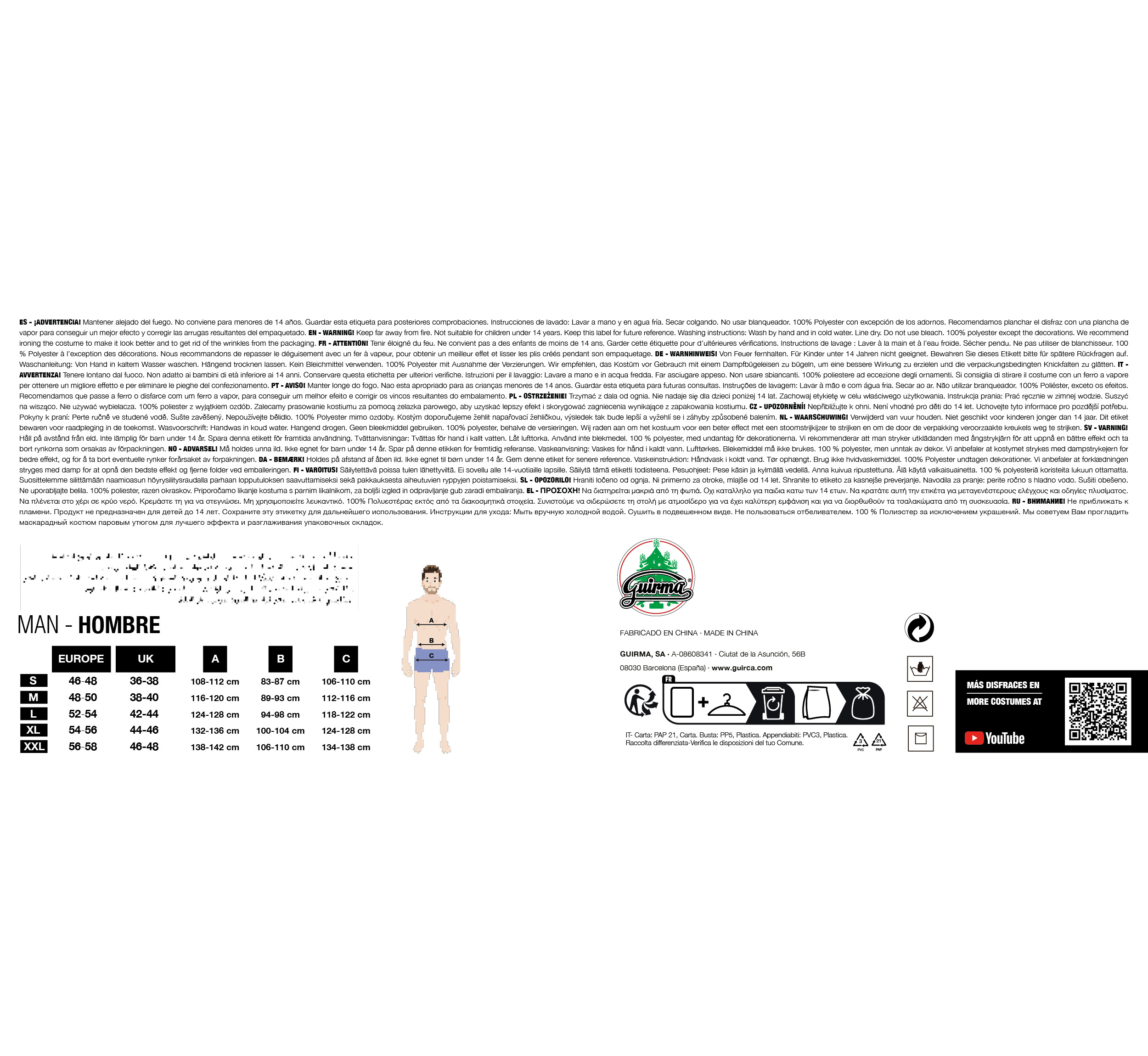 Schwarzer Kurzhaar Plüsch Overall 52-54   L