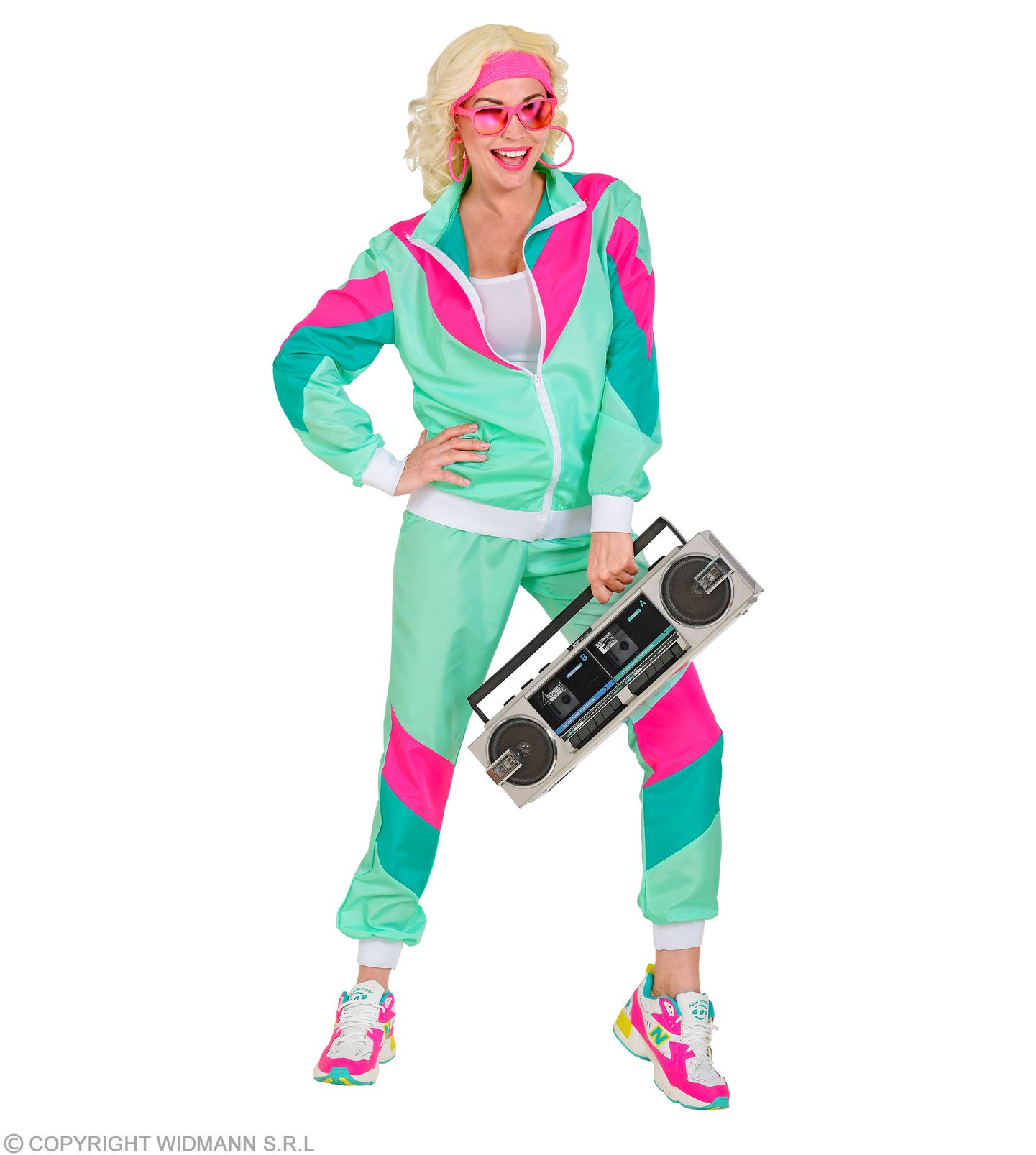 80er Jahre grün Traningsanzug MEDIUM für Damen und Herren