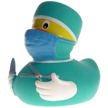 Badeente Chirurg  8cm
