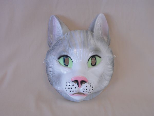 KATZE Maske  Plastik für Erwachsene
