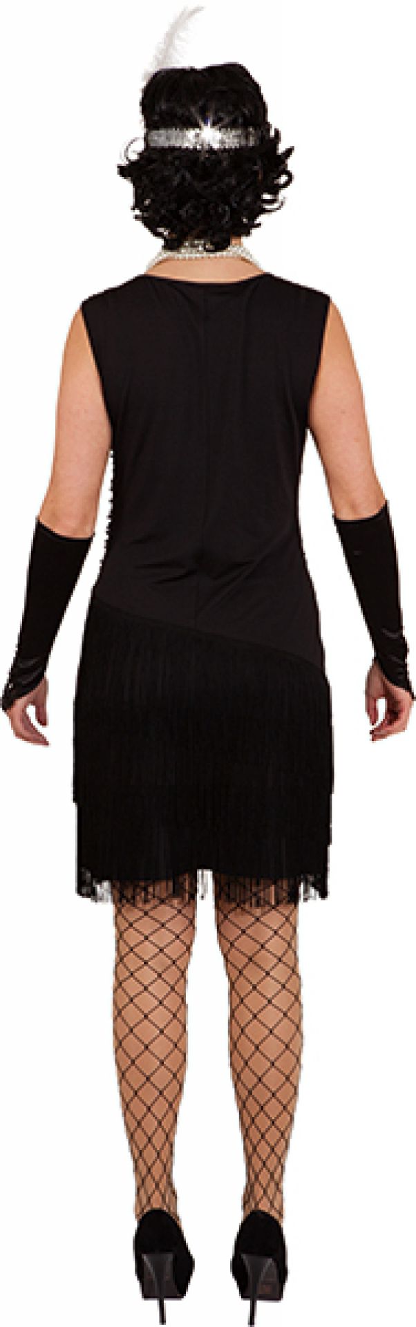 Charleston Kleid 20er Jahre 38/40  schwarz mit Pailletten