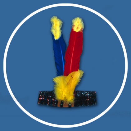 Indianerstirnband Adlerauge mit 2 Federn