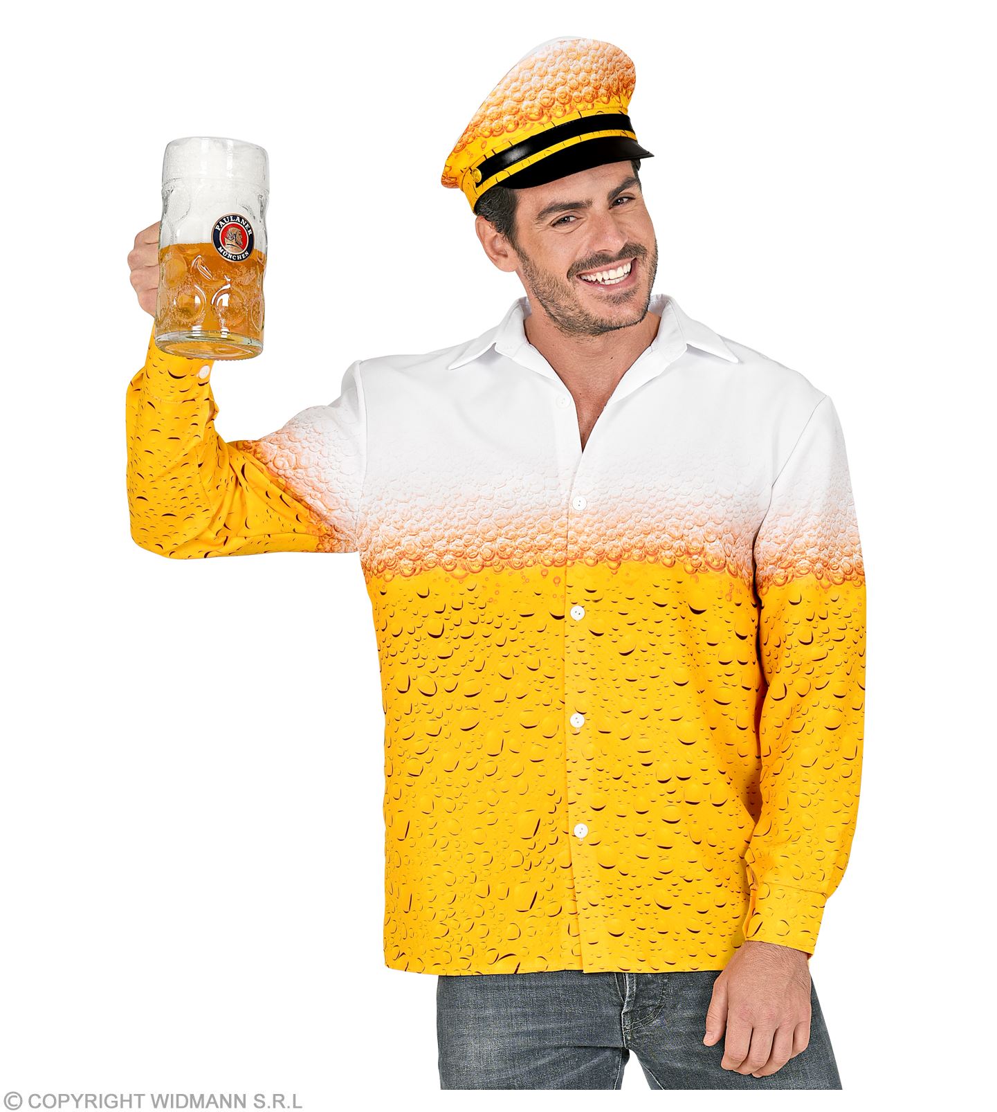 Bier Trinker Hemd mit Mütze  L/XL