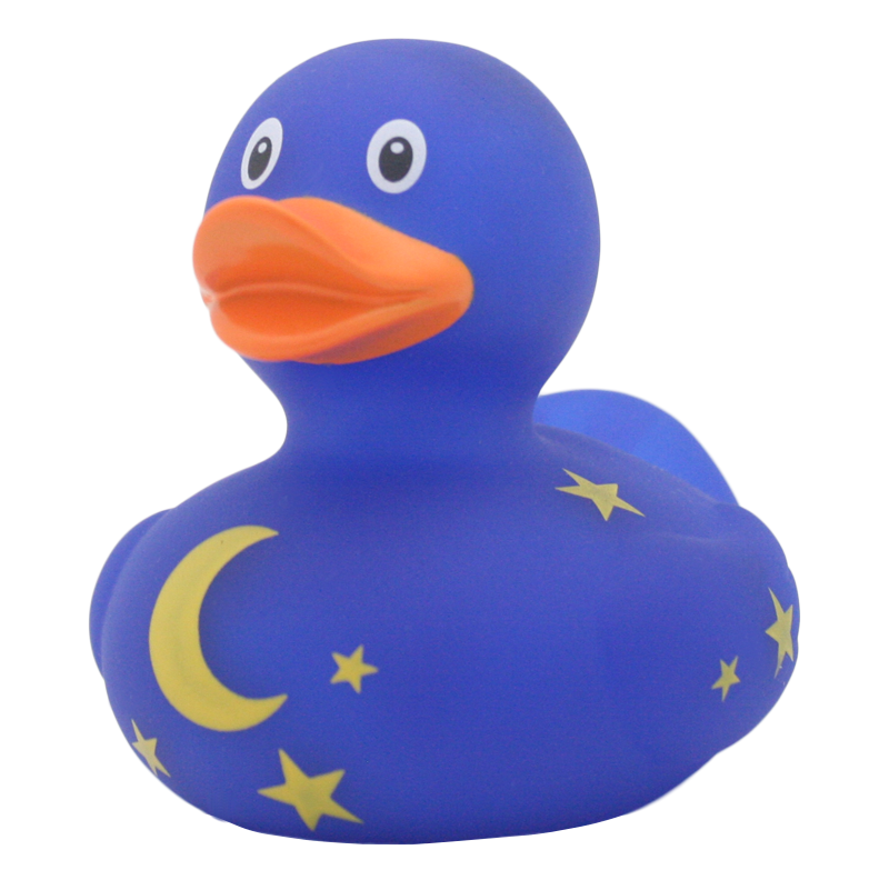 Blaue Badeente mit Mond und Sternen  ca. 8,5cm