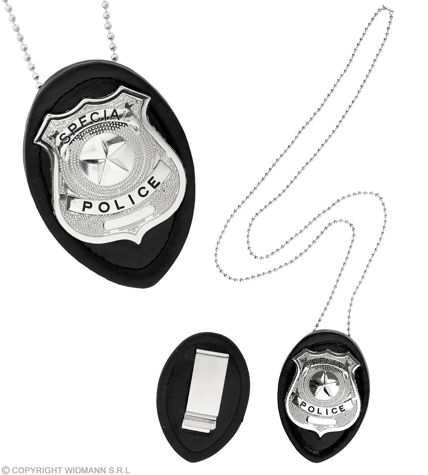 Polizeimarke mit Kette Metall