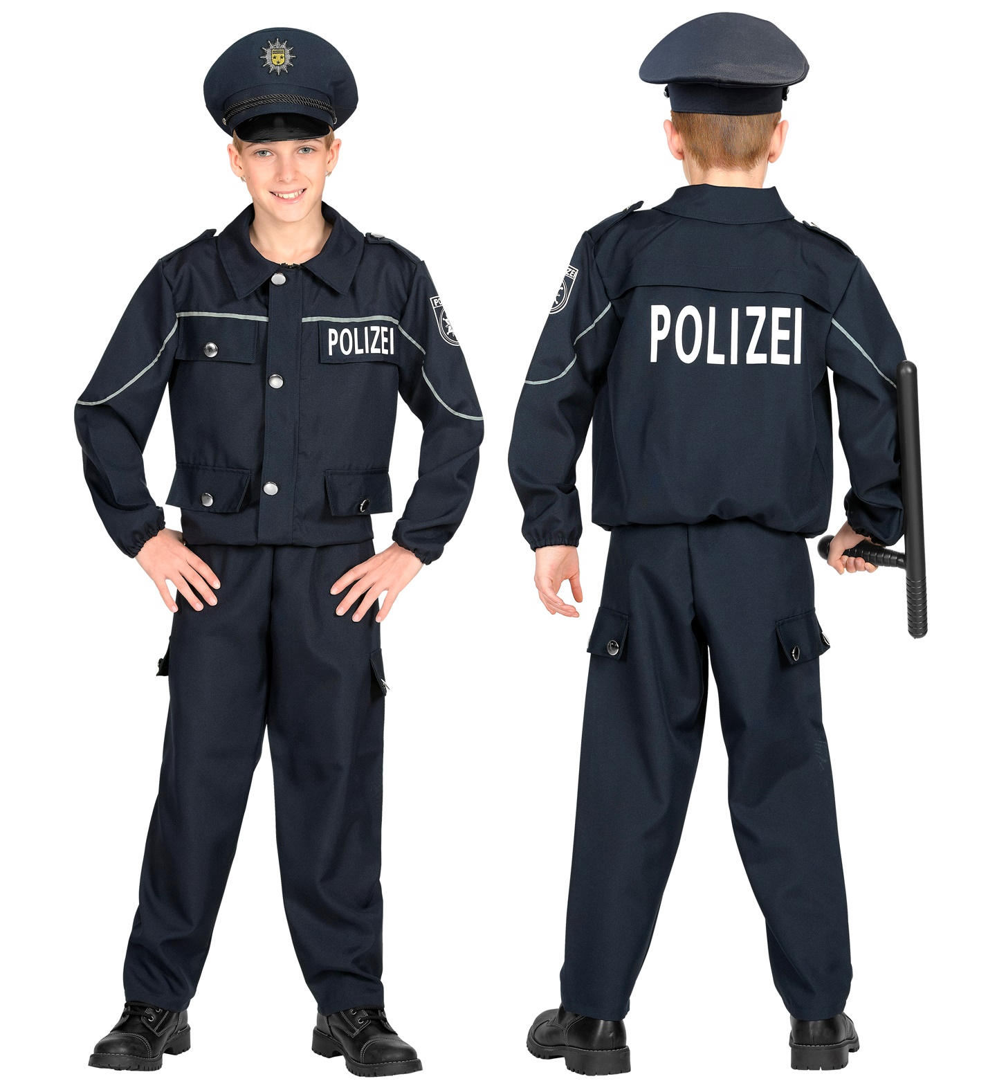Polizei Kostüm für Kinder Größe 116