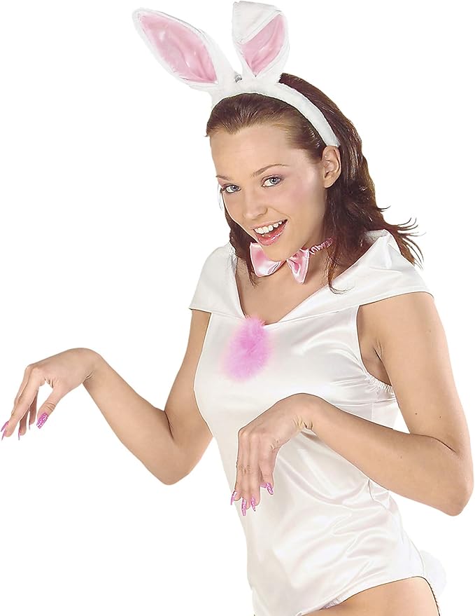 Hasen Set weiss/rosa