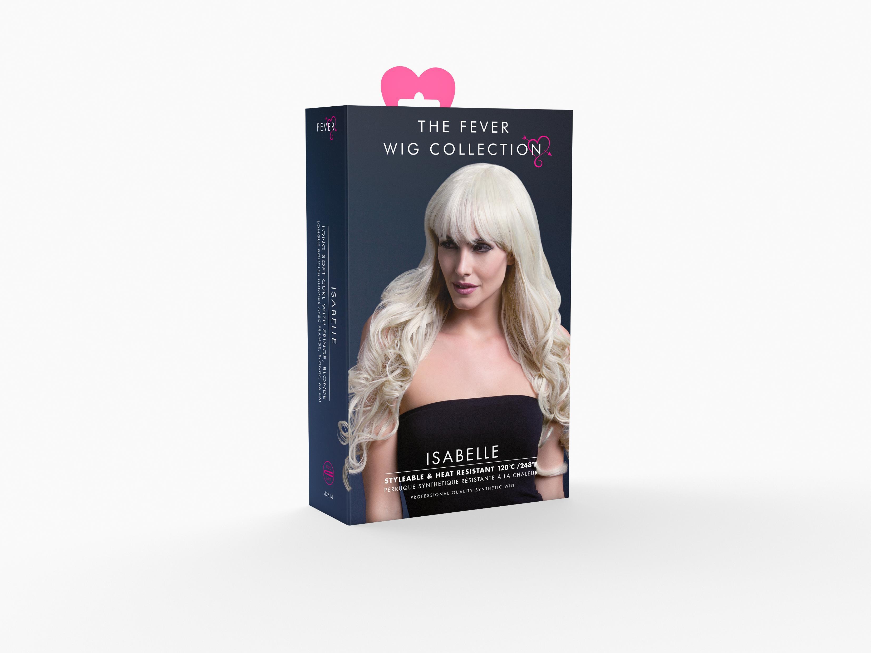 Isabelle langgelockte Perücke blond Premium Qualität