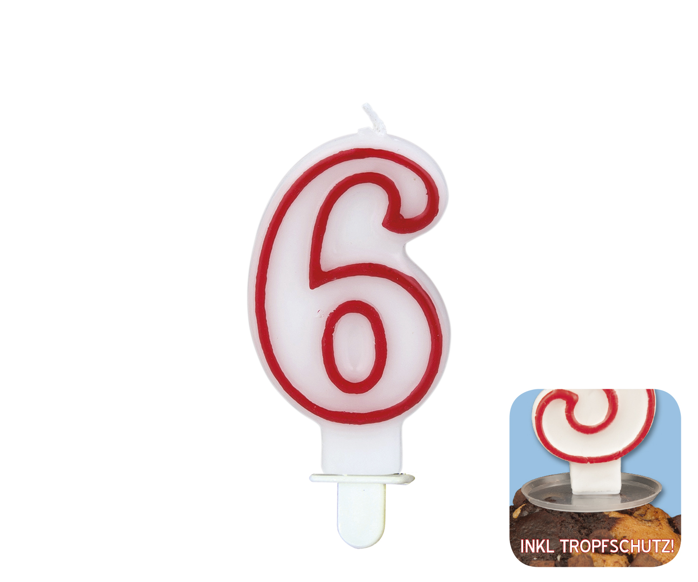 Zahlenkerze "6"         *)