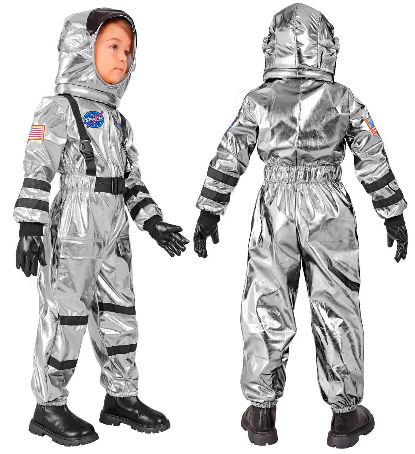 Silber Astronauten Overall  140  mit Helm