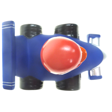 Blaue Rennfahrer Badeente  8cm