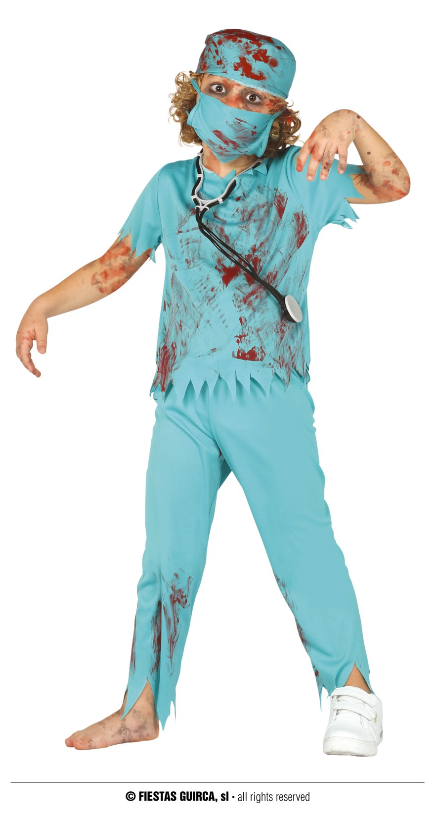 Zombie Chirurg Kostüm   7-9 J