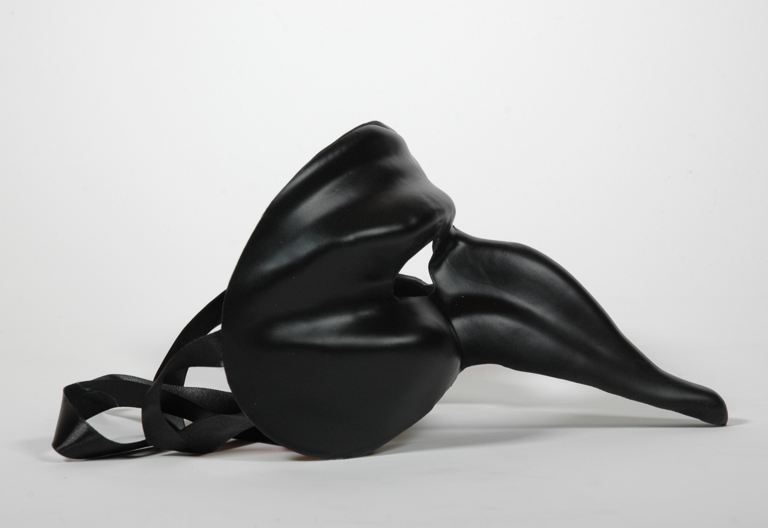 Venezianische Maske Capitano schwarz