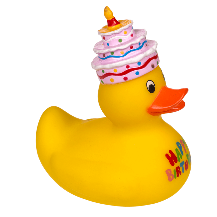 Badeente Happy Birthday  ca. 10,5cm