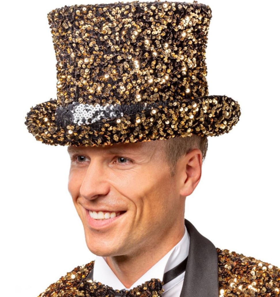 Pailletten Zylinder Gold delux