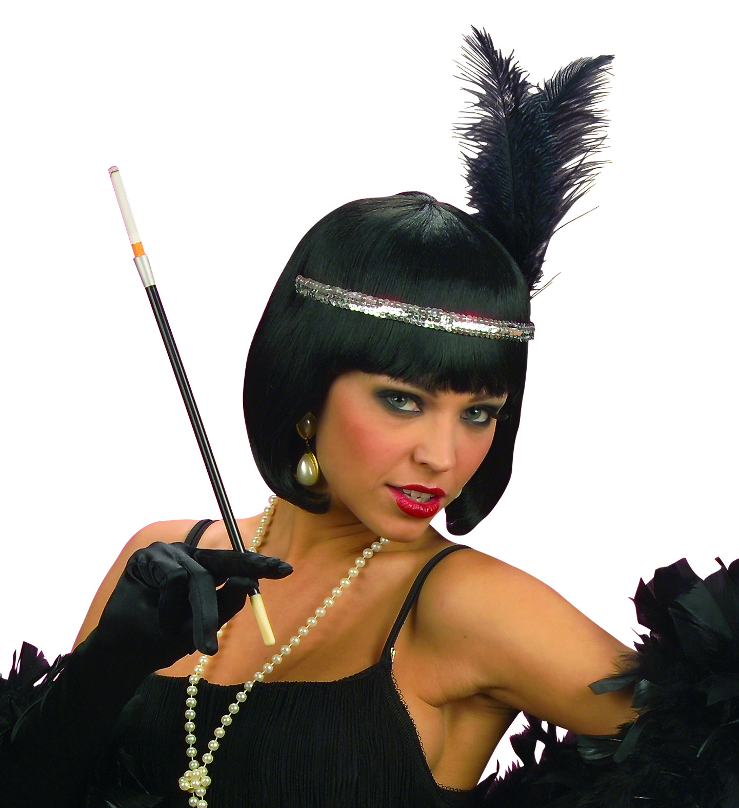 Zigarettenspitz schwarz ca. 35 cm lang