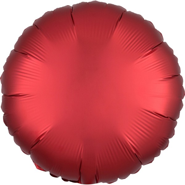Folienballon 18" rund satin sangria-rot