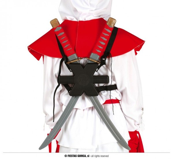 Ninja Set 2 x Schwert ca.55cm mit Schultergurt und Halterung
