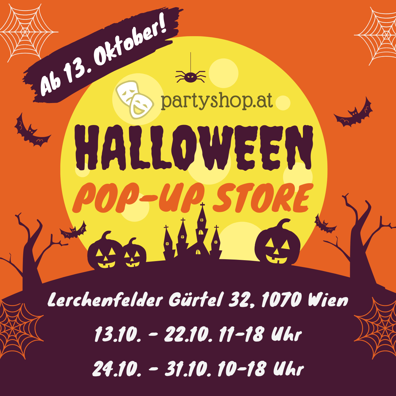 halloween Pop-Up Store ab 13.10.2022