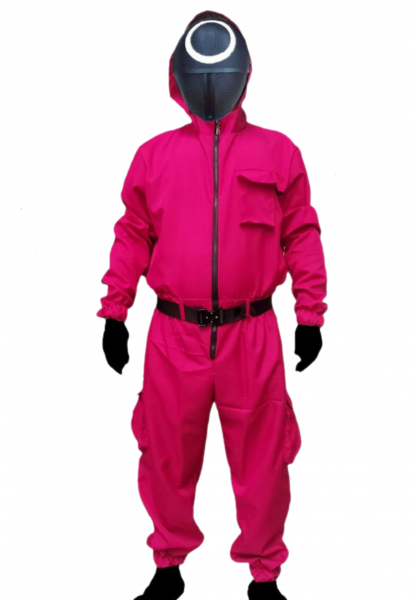 Set Pink Overall S mit Maske und Gürtel