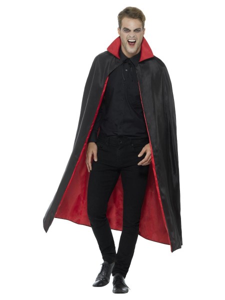 Vampir Umhang schwarz-rot für Erwachsene ca. 127cm lang