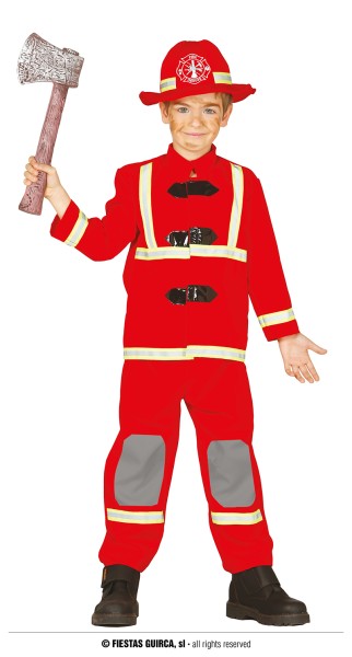 Feuerwehrmann Kostüm rot 5-6 Jahre