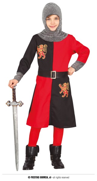 Ritter Kostüm rot-schw. 5-6 Jahre