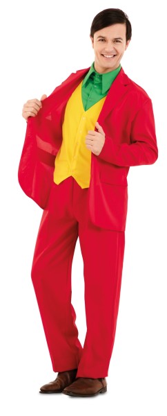 Roter Anzug M/L mit angenähter Hemdweste und Hose 52