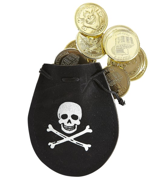 Piratenbeutel mit 12 Goldstücken