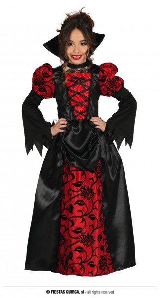 Vampir Prinzessin 10-12 Jahre schwarz-rot