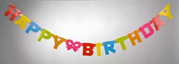 Happy Birthday Buchstabenkette ca. 1,4 m lang
