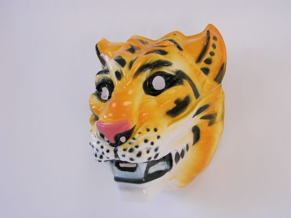 Tiger Maske Plastik für Erwachsene