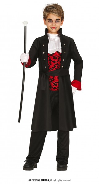 Vampir Boy Kostüm 5-6 Jahre schwarz-rot